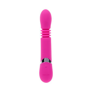 Evolved Pink Dragon Rechargeable Thrusting Dual Stimulator Silicone Pink - Image 4