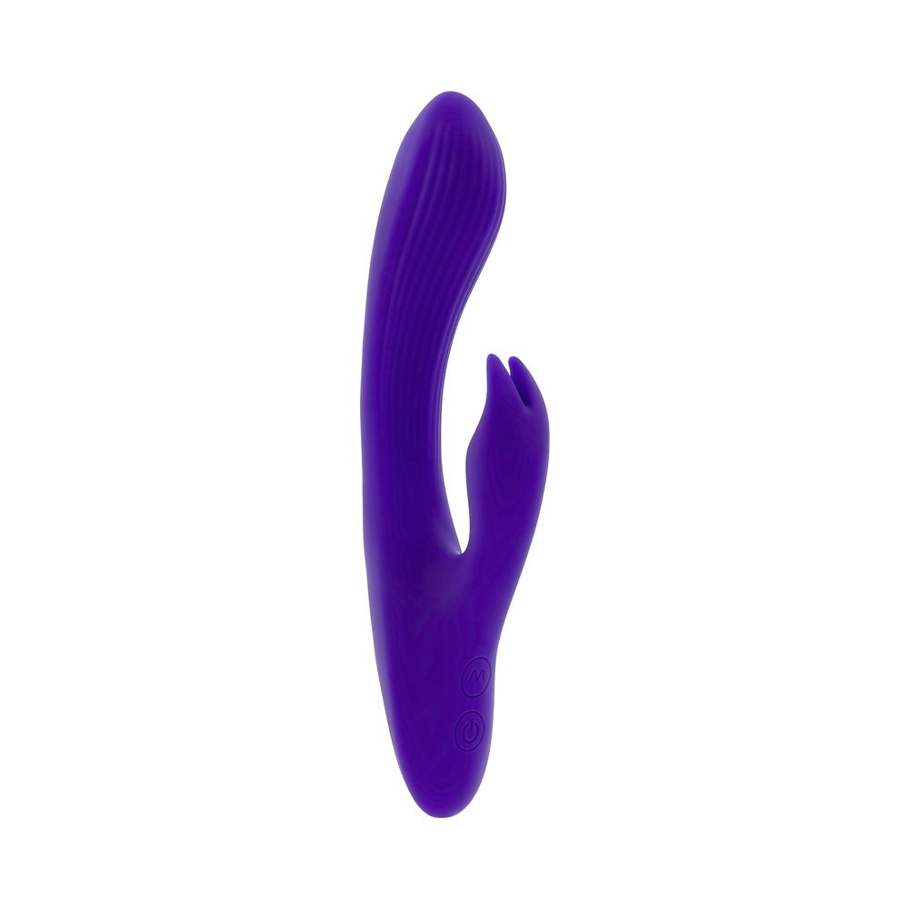 Selopa Poseable Bunny Rechargeable Dual Stimulator Silicone Purple - Image 2