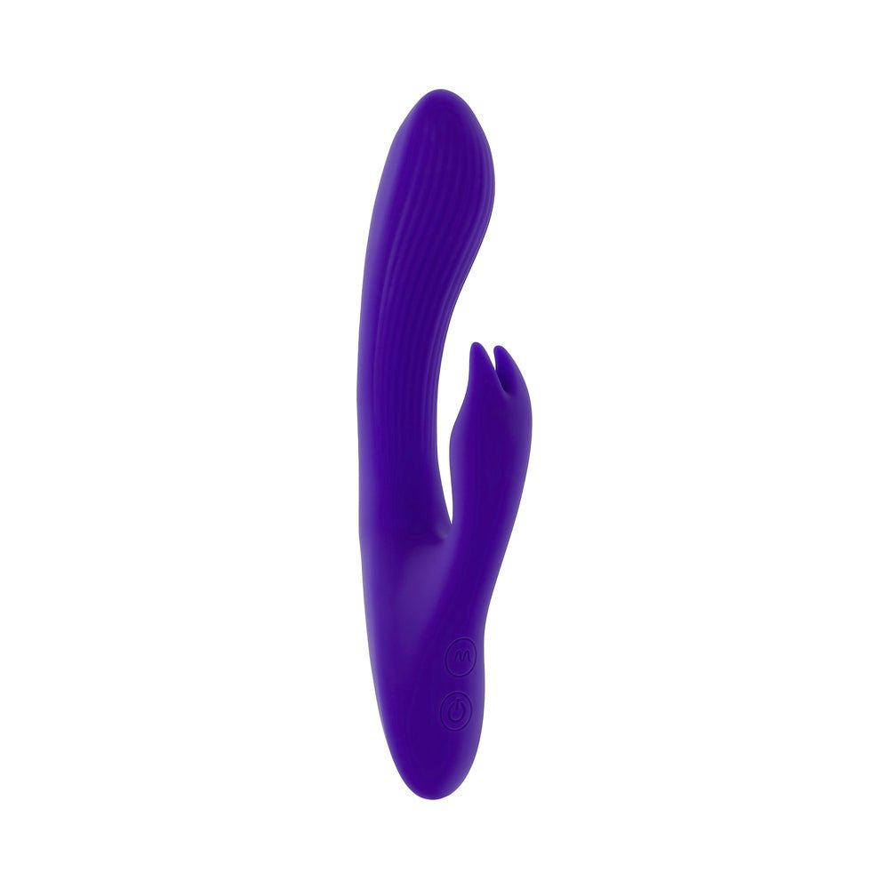 Selopa Poseable Bunny Rechargeable Dual Stimulator Silicone Purple - Image 4