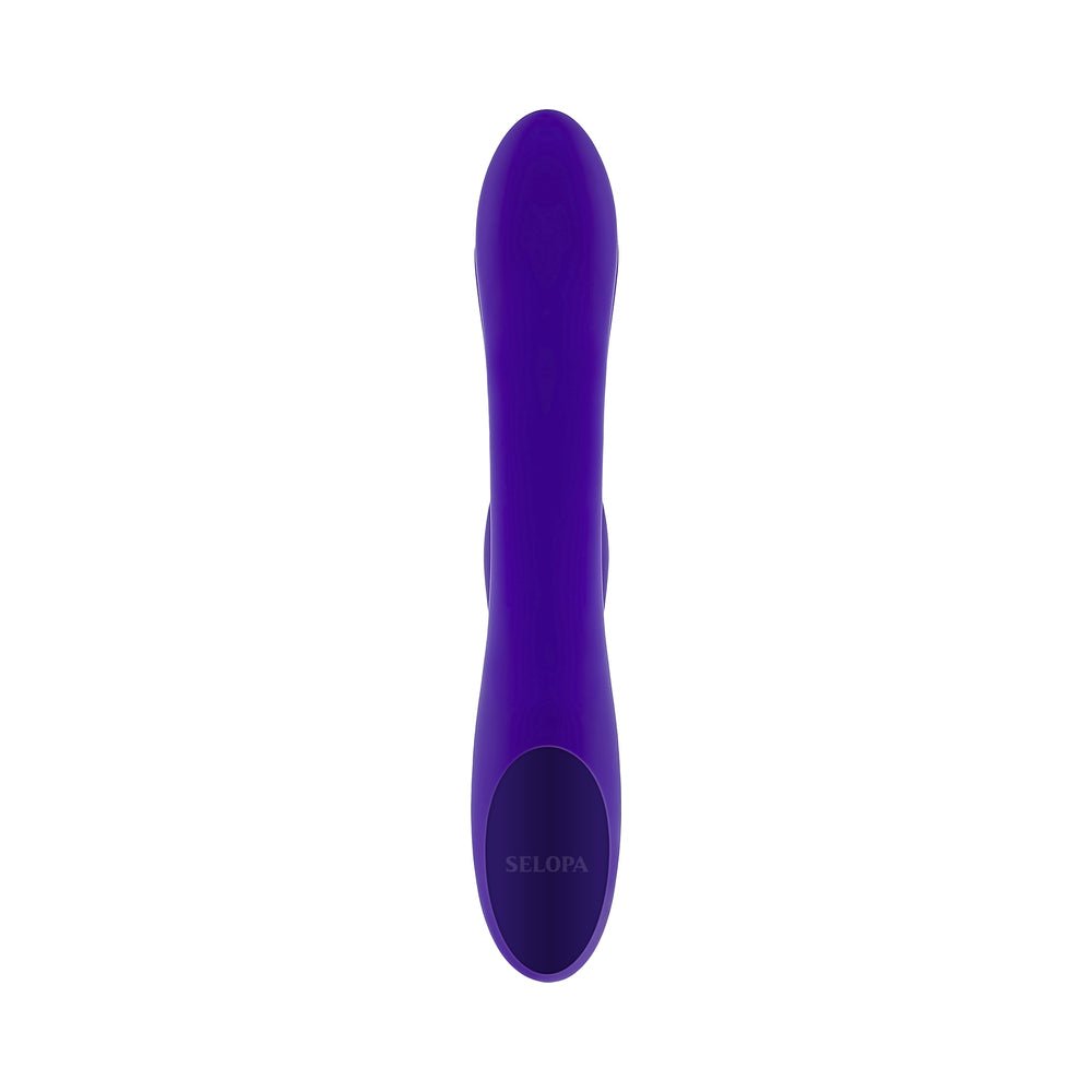 Selopa Poseable Bunny Rechargeable Dual Stimulator Silicone Purple - Image 5