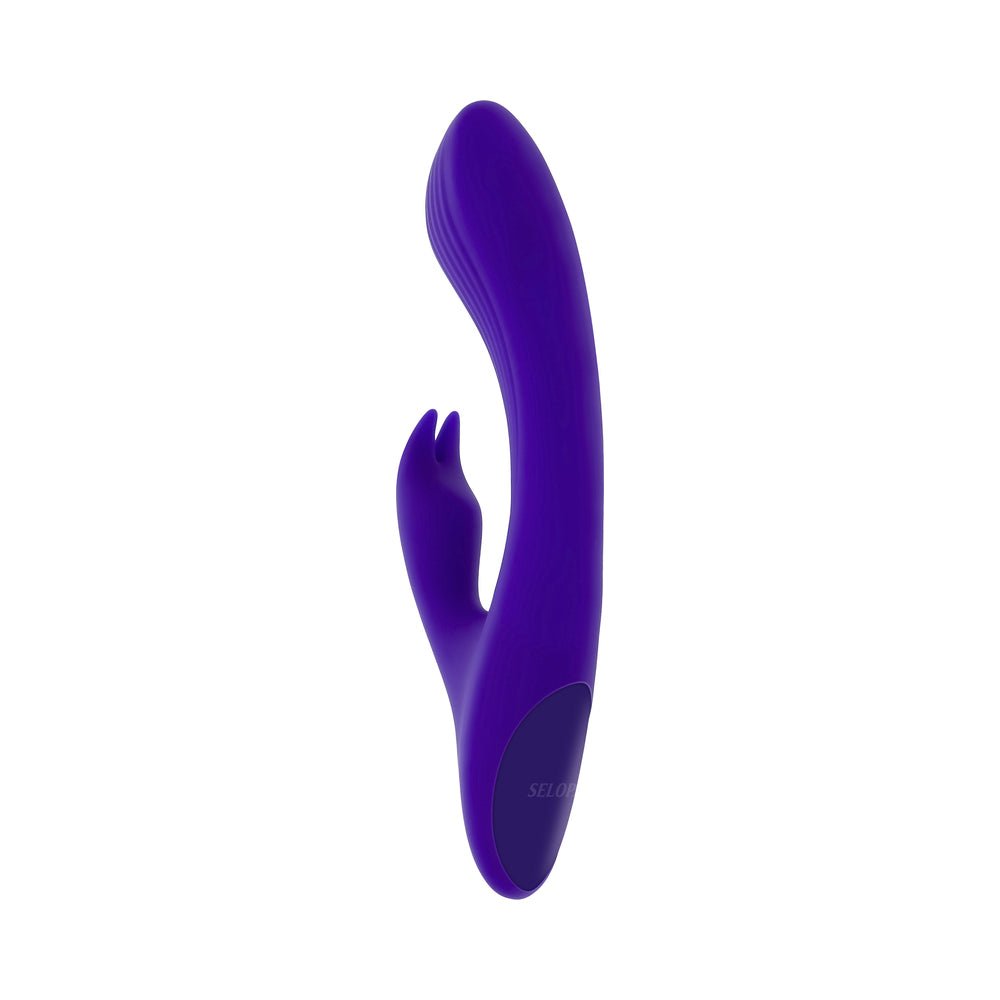 Selopa Poseable Bunny Rechargeable Dual Stimulator Silicone Purple - Image 6