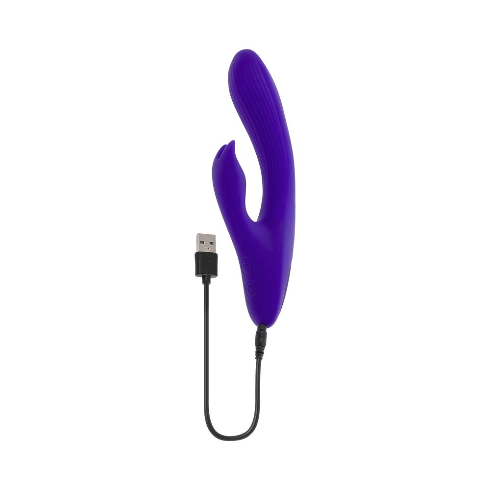Selopa Poseable Bunny Rechargeable Dual Stimulator Silicone Purple - Image 7