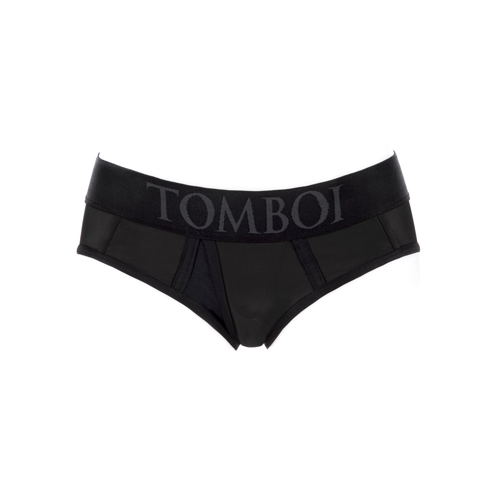 SpareParts Tomboi Cover Brief Style Underwear Harness Nylon Black/Black S - Image 2