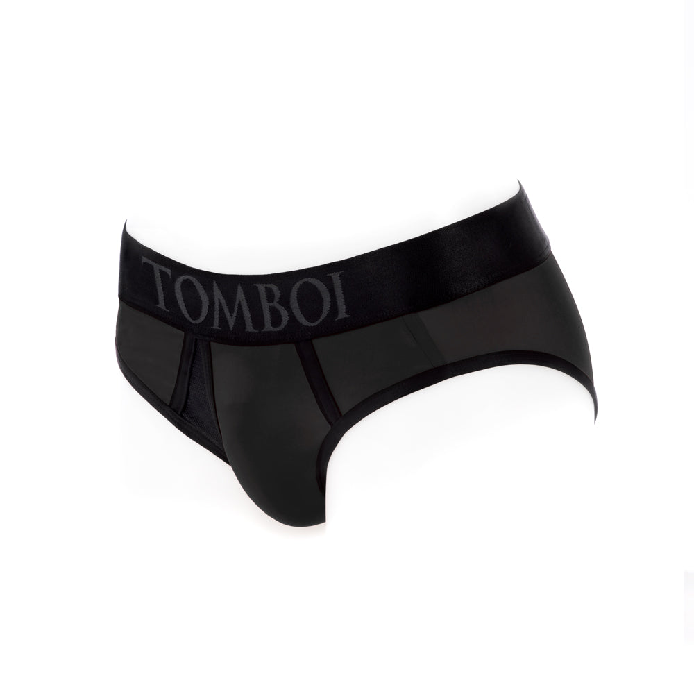 SpareParts Tomboi Cover Brief Style Underwear Harness Nylon Black/Black S - Image 7