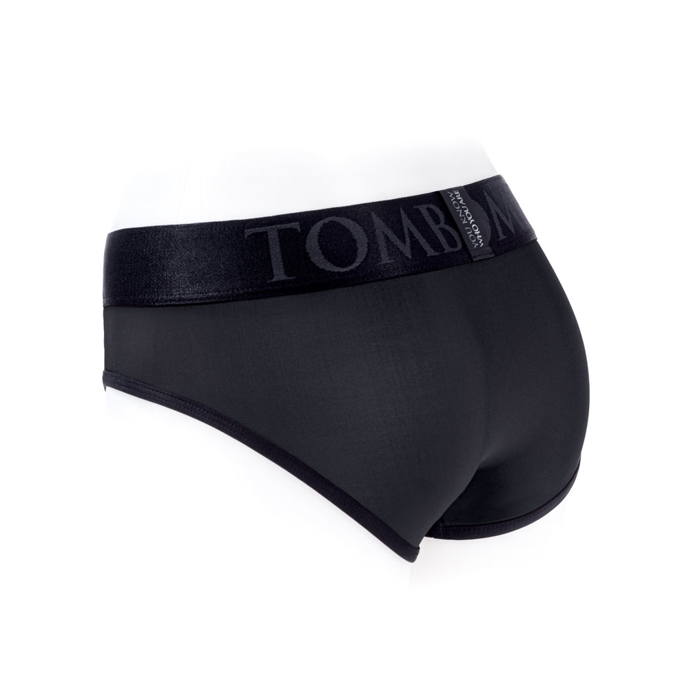 SpareParts Tomboi Cover Brief Style Underwear Harness Nylon Black/Black S - Image 8