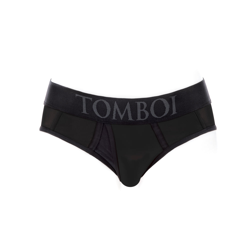 SpareParts Tomboi Cover Brief Style Underwear Harness Nylon Black/Black 5XL - Image 4