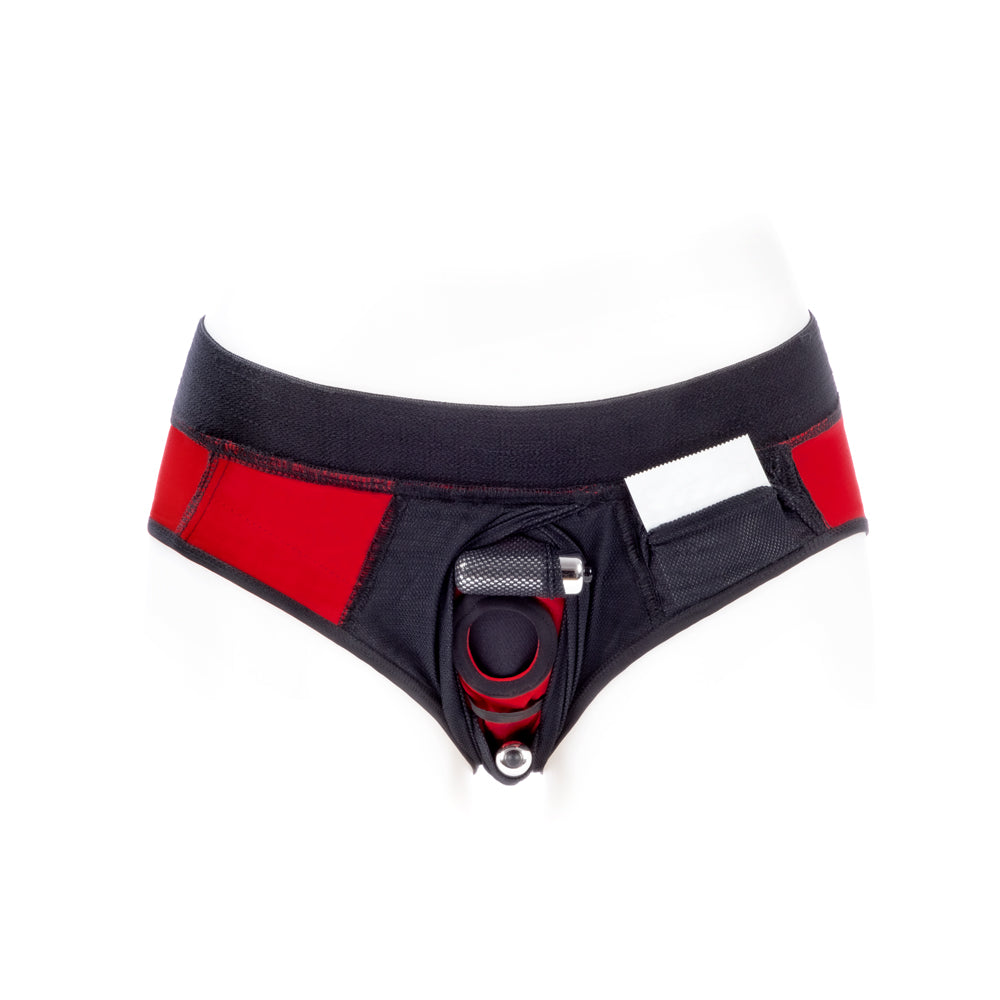 SpareParts Tomboi Cover Brief Style Underwear Harness Nylon Red/Black 4XL - Image 5