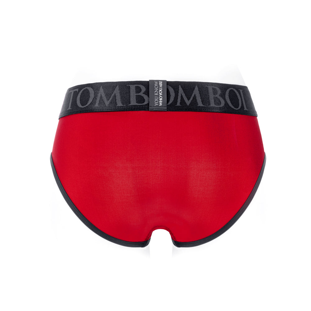 SpareParts Tomboi Cover Brief Style Underwear Harness Nylon Red/Black 4XL - Image 9