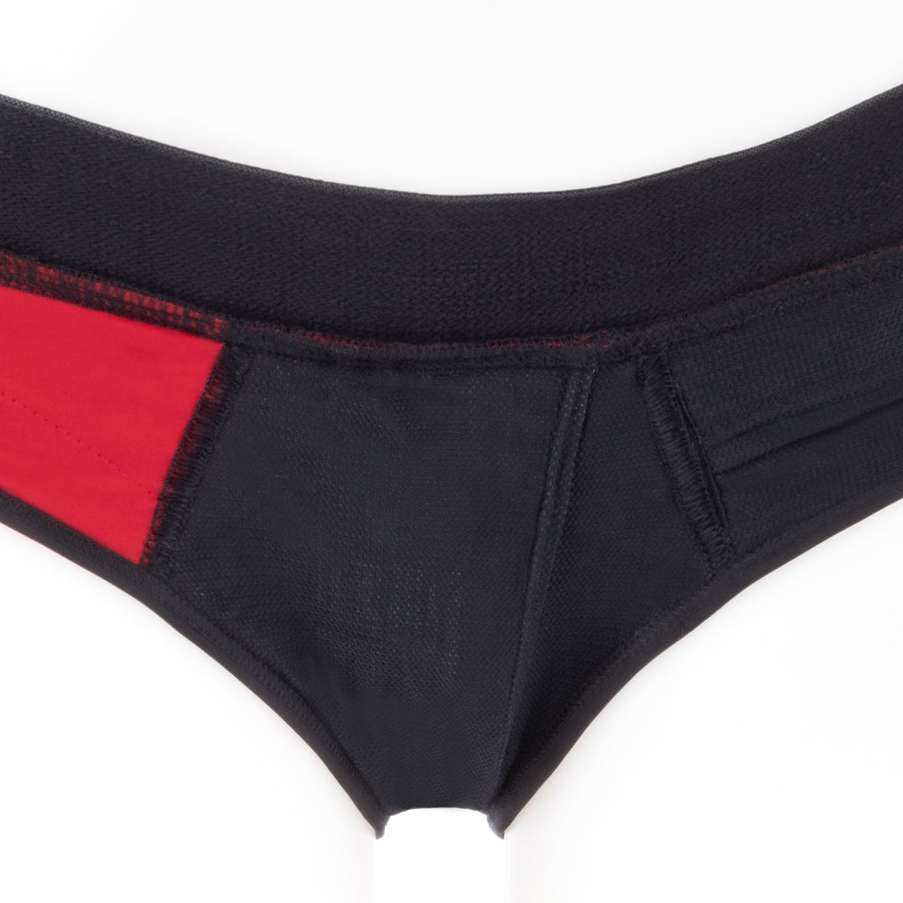 SpareParts Tomboi Cover Brief Style Underwear Harness Nylon Red/Black 4XL - Image 10
