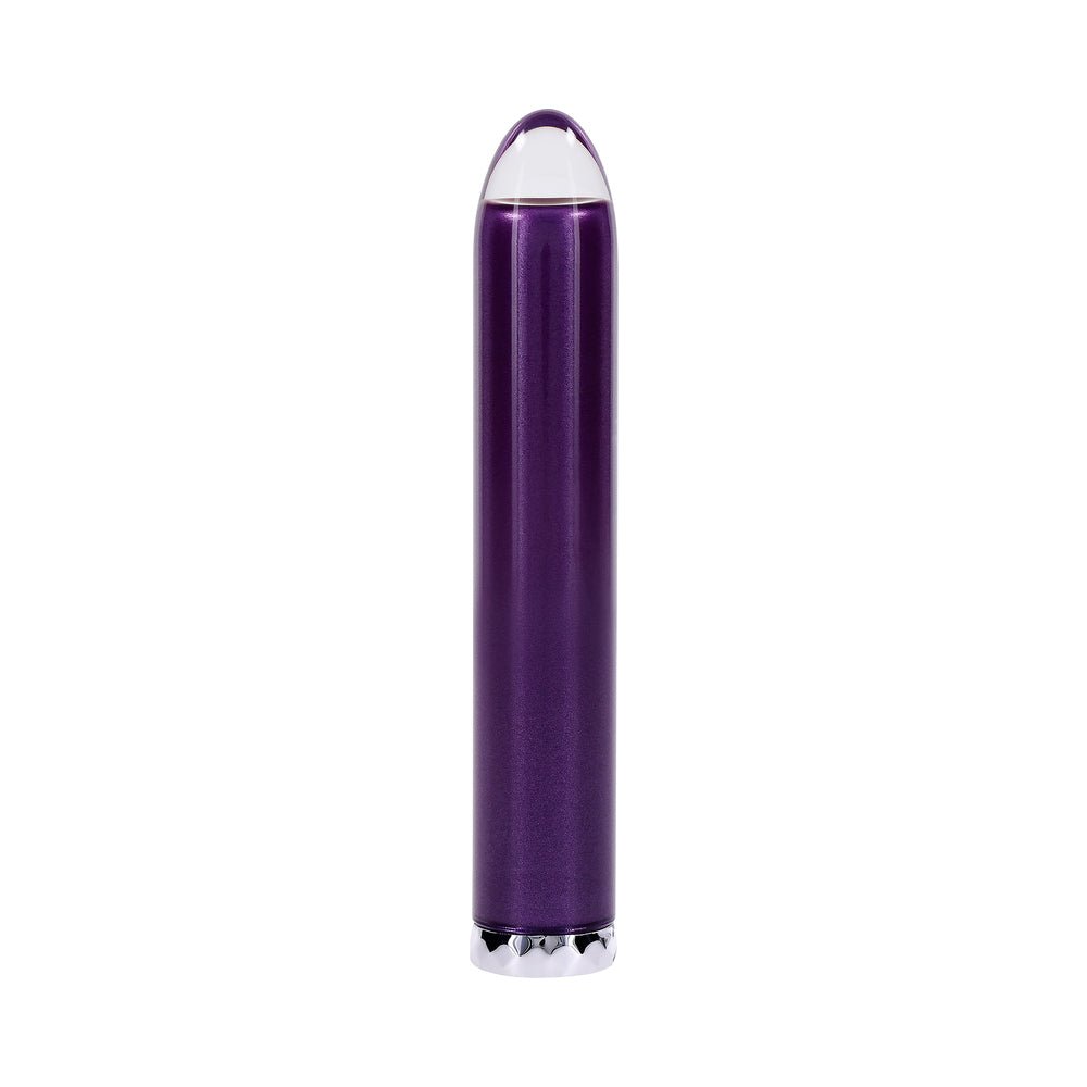 Playboy Amethyst Rechargeble Vibrating Glass Vibe Purple - Image 3