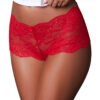 Magic Silk Sugar High Lace Boy Short Red L/XL