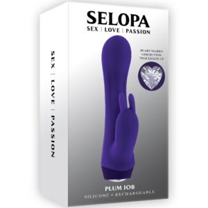Selopa Plum Job Rechargeable Vibrating Dual Stimulator Silicone Purple