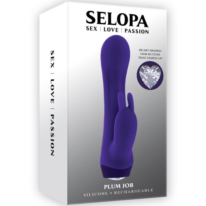 Selopa Plum Job Rechargeable Vibrating Dual Stimulator Silicone Purple