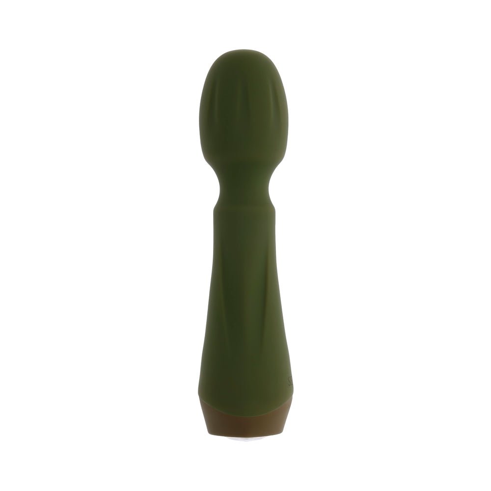 Selopa Heartfelt Rechargeable Vibrating Mini Wand Silicone Green - Image 2