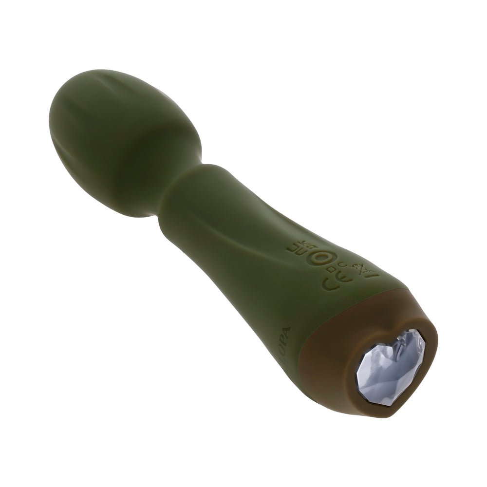 Selopa Heartfelt Rechargeable Vibrating Mini Wand Silicone Green - Image 6