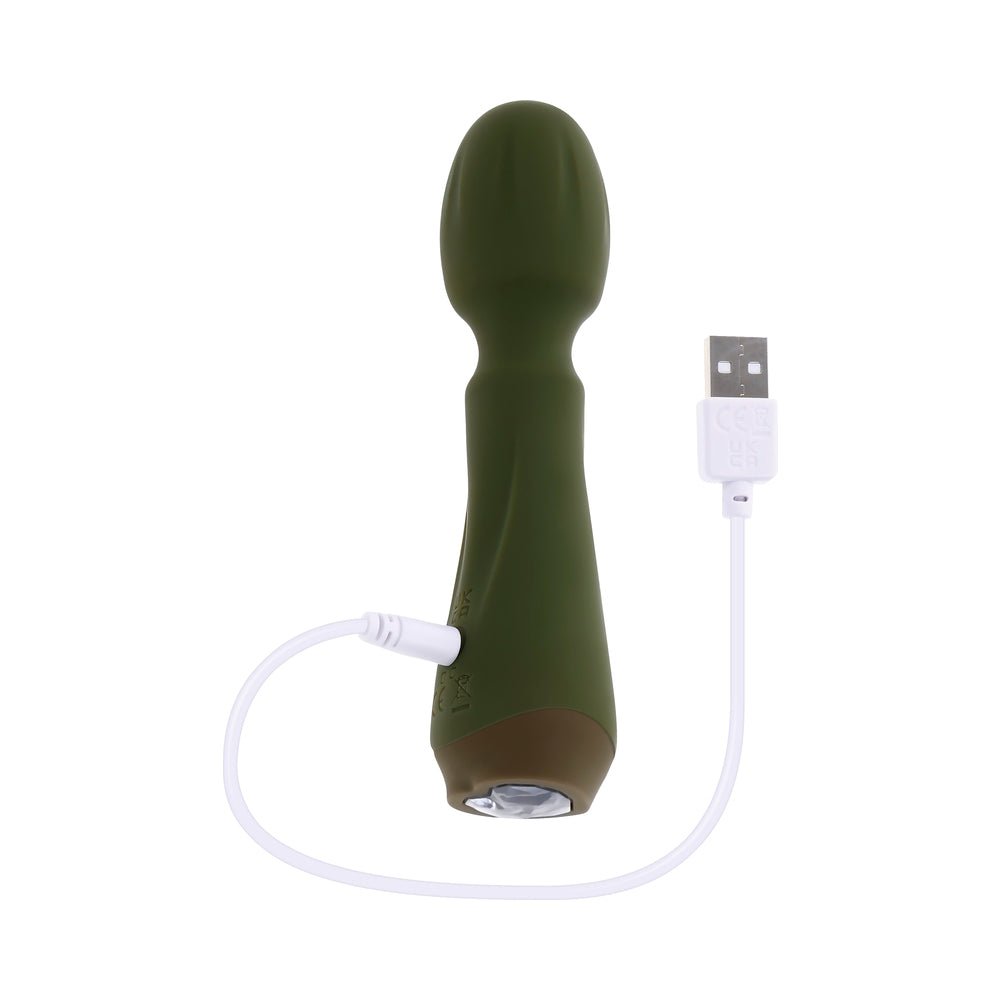 Selopa Heartfelt Rechargeable Vibrating Mini Wand Silicone Green - Image 7