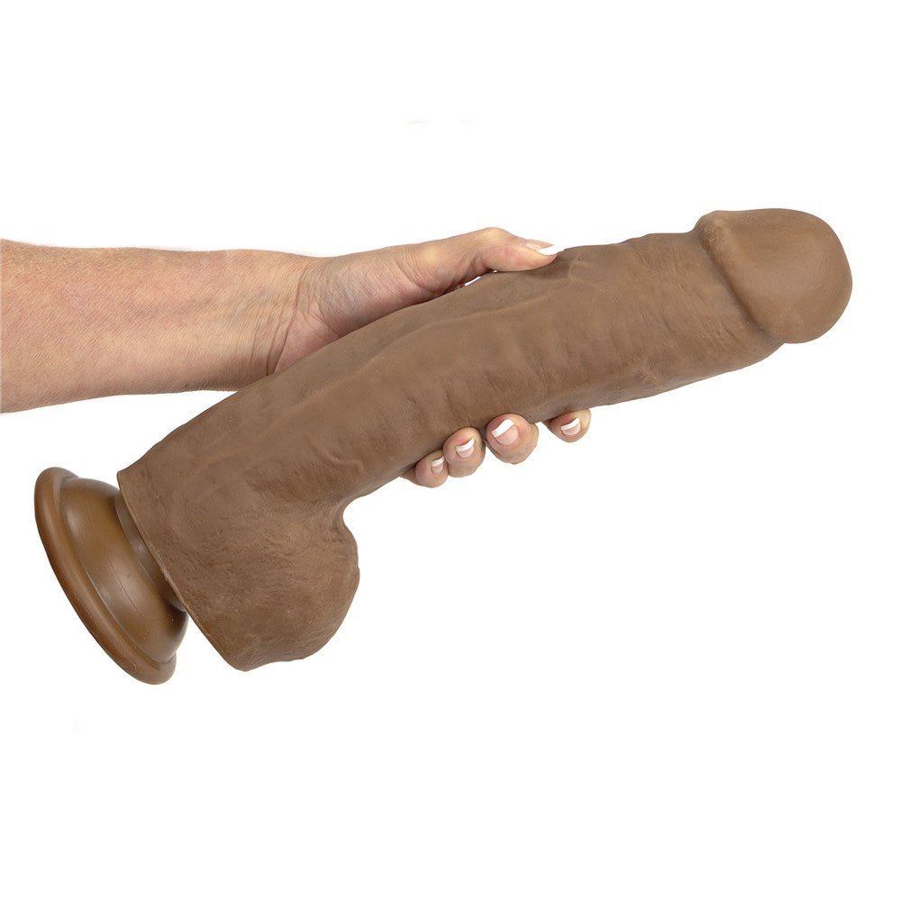 Adam & Eve Adam''s Colossal 12 in. Dildo Brown - Image 5