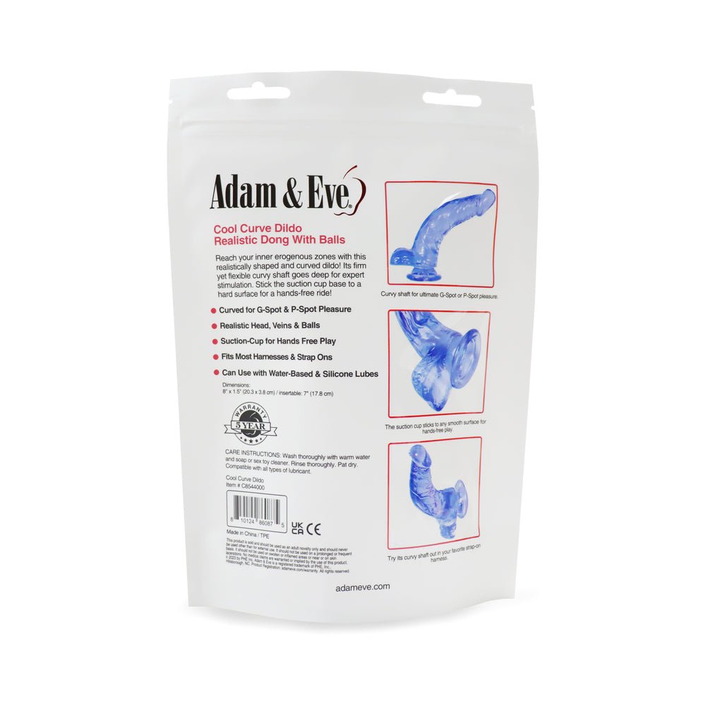 Adam & Eve Cool Curve Jelly Dildo (Bag Packaging) - Image 7