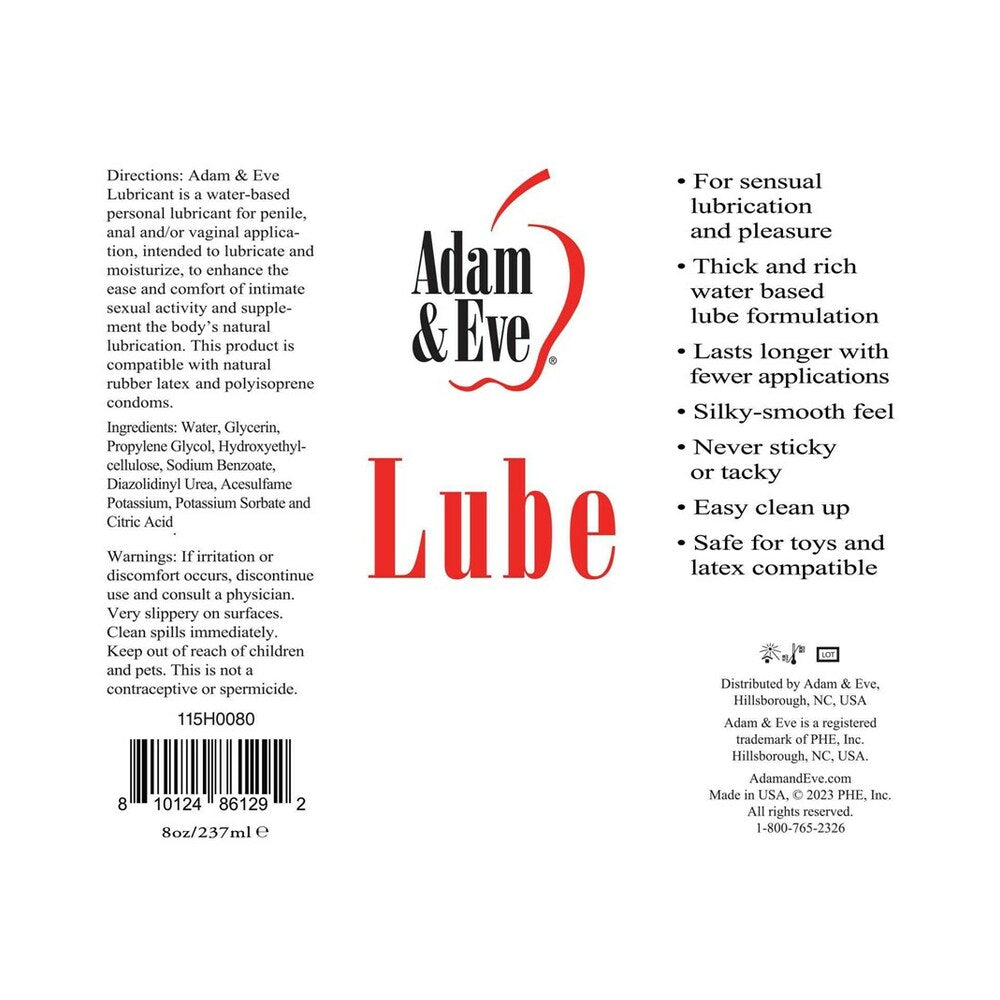 Adam & Eve Water-Based Lubricant 8 oz. - Image 4