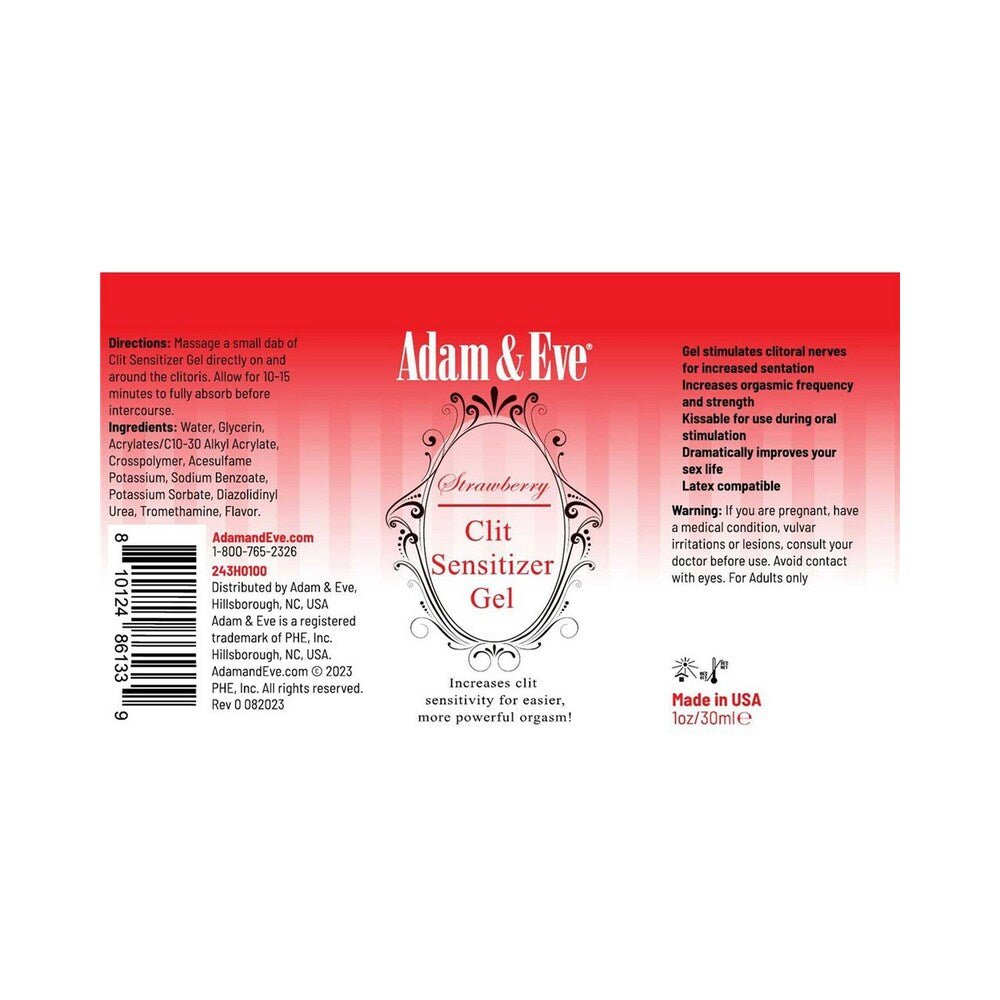 Adam & Eve Strawberry Clit Sensitizer 1 oz. - Image 4