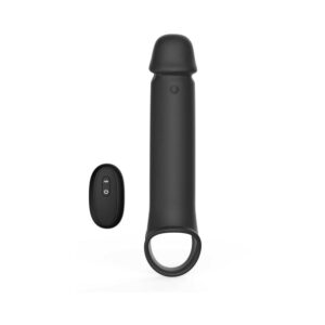 Alternative view of Adam & Eve Adam''s XL Vibrating Extension Silicone with Remote Control