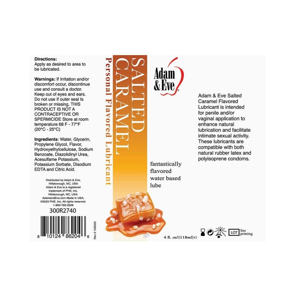 Adam & Eve Flavored Lubricant Salted Caramel 4 oz. - Image 4