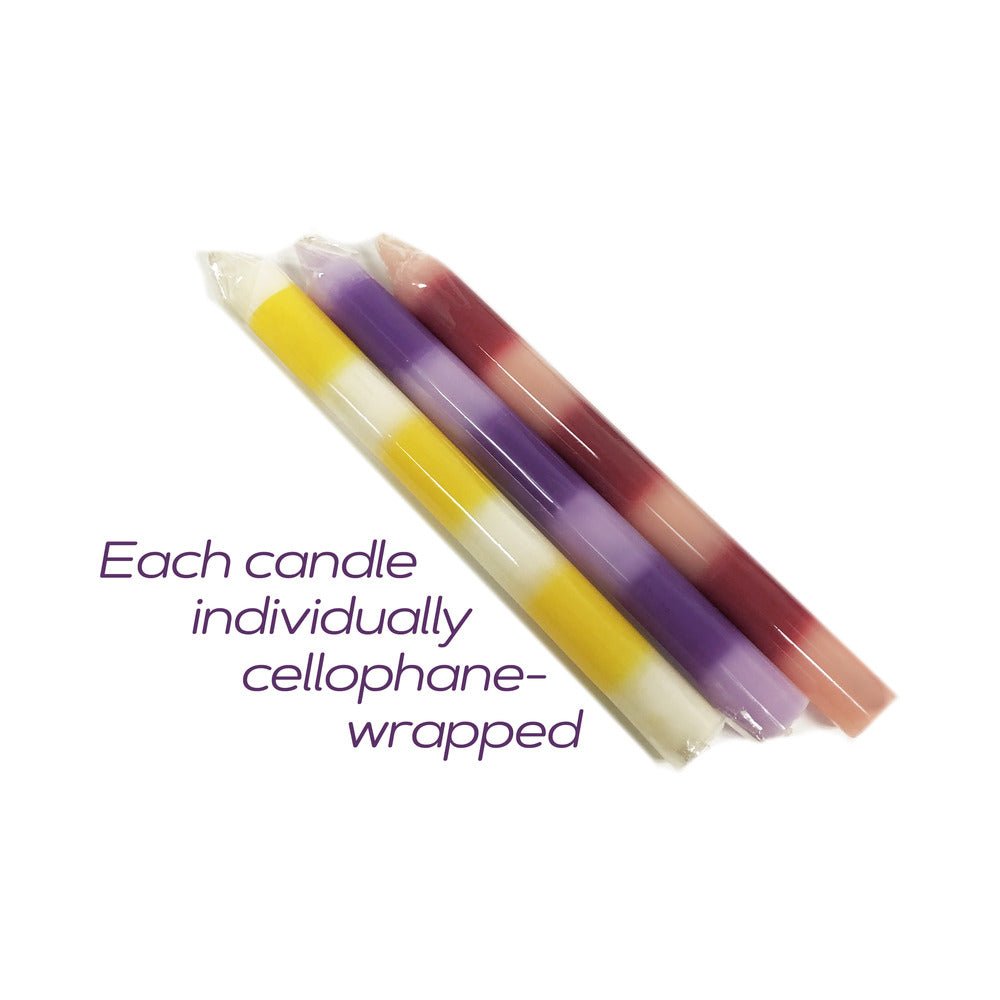 The 9''s Make Me Melt Sensual Warm Drip Candles 3pk Stripes Pastellines - Image 3