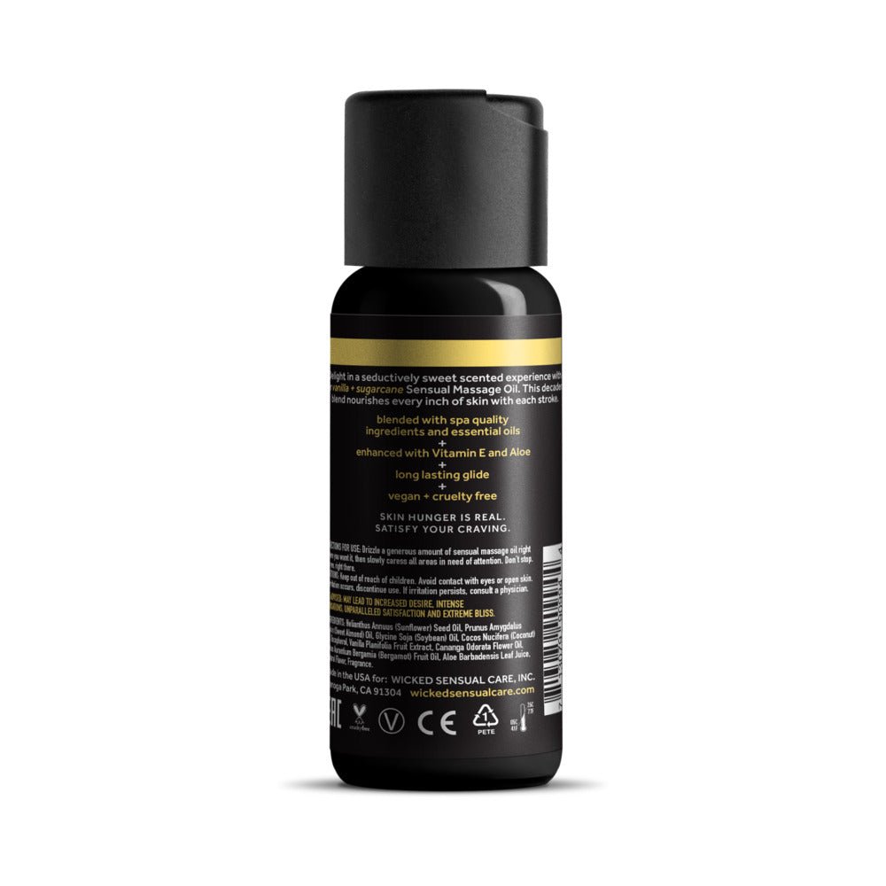 Wicked Vanilla and Sugarcane Massage Oil 4 oz. - Image 2