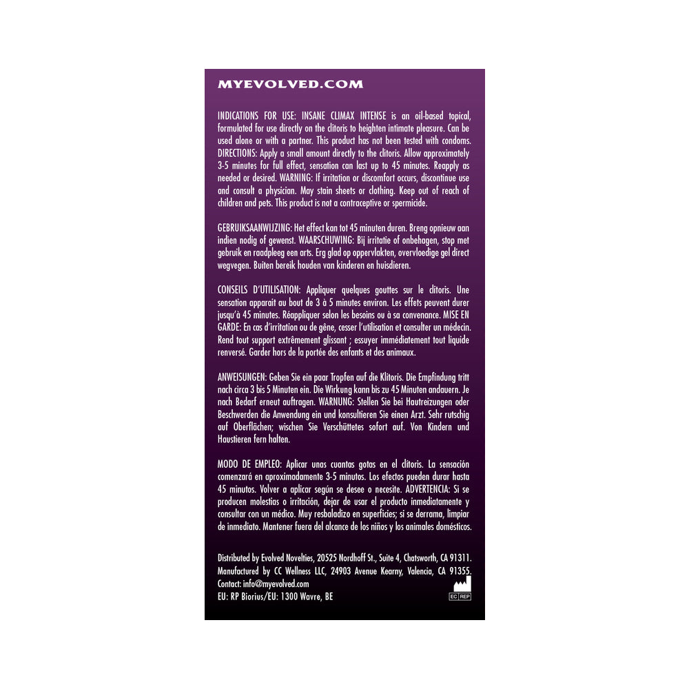 Evolved Insane Climax Intense Clitoral Stimulant 0.34 oz. - Image 7