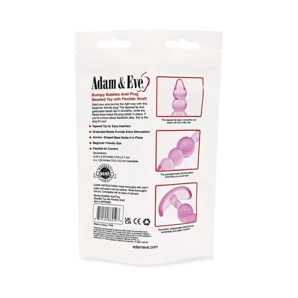 Adam & Eve Bumpy Bubbles Anal Plug (Bag Packaging) - Image 5