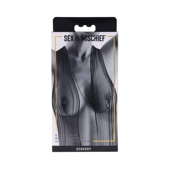Sportsheets Sex & Mischief Ex''s & Oh''s Body Jewelry with Nipple Ties