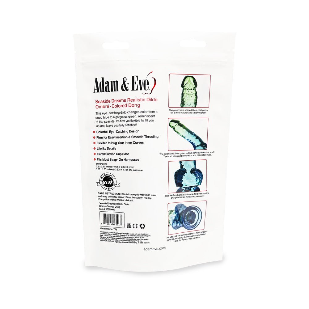 Adam & Eve Seaside Dreams Realistic Dildo 7.5 in. (Bag Packaging) - Image 6