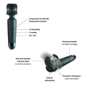 Alternative view of MAN WAN Man.Wand Evo 2-in-1 Frenulum Stimulator & Wand with Crescendo Pine Grey