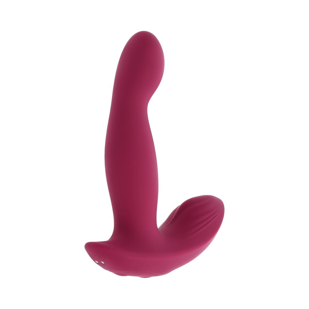 Evolved Come On Over Rechargeable Silicone Remote-Controlled Come-Hither Vibrator Burgundy - Image 2