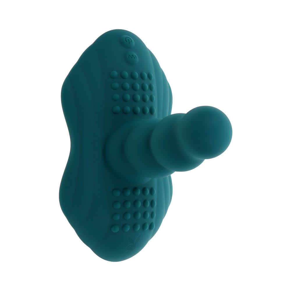 Playboy Have A Seat Rechargeable Silicone Remote-Controlled Vibrating Grind Pad Deep Teal - Image 3