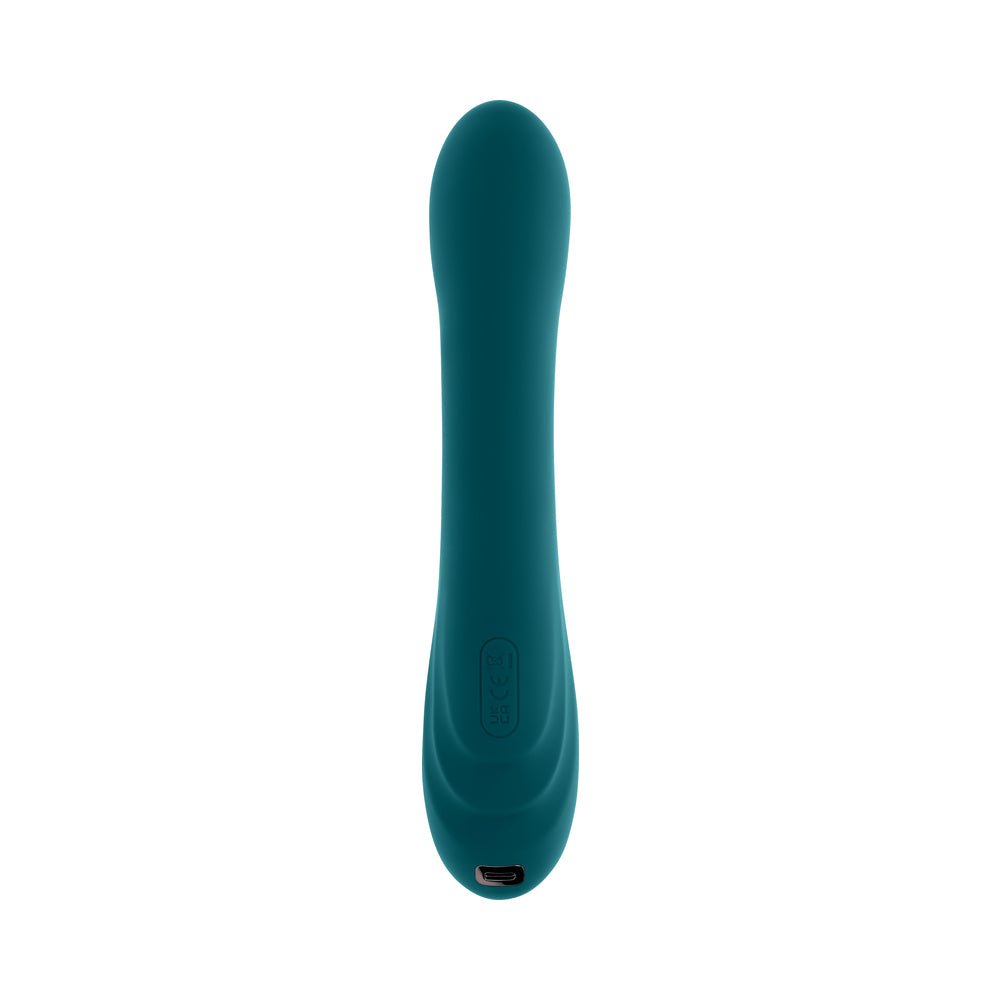 Playboy Aurelie Rechargeable Silicone G-Spot Tickling Vibrator Deep Teal - Image 5