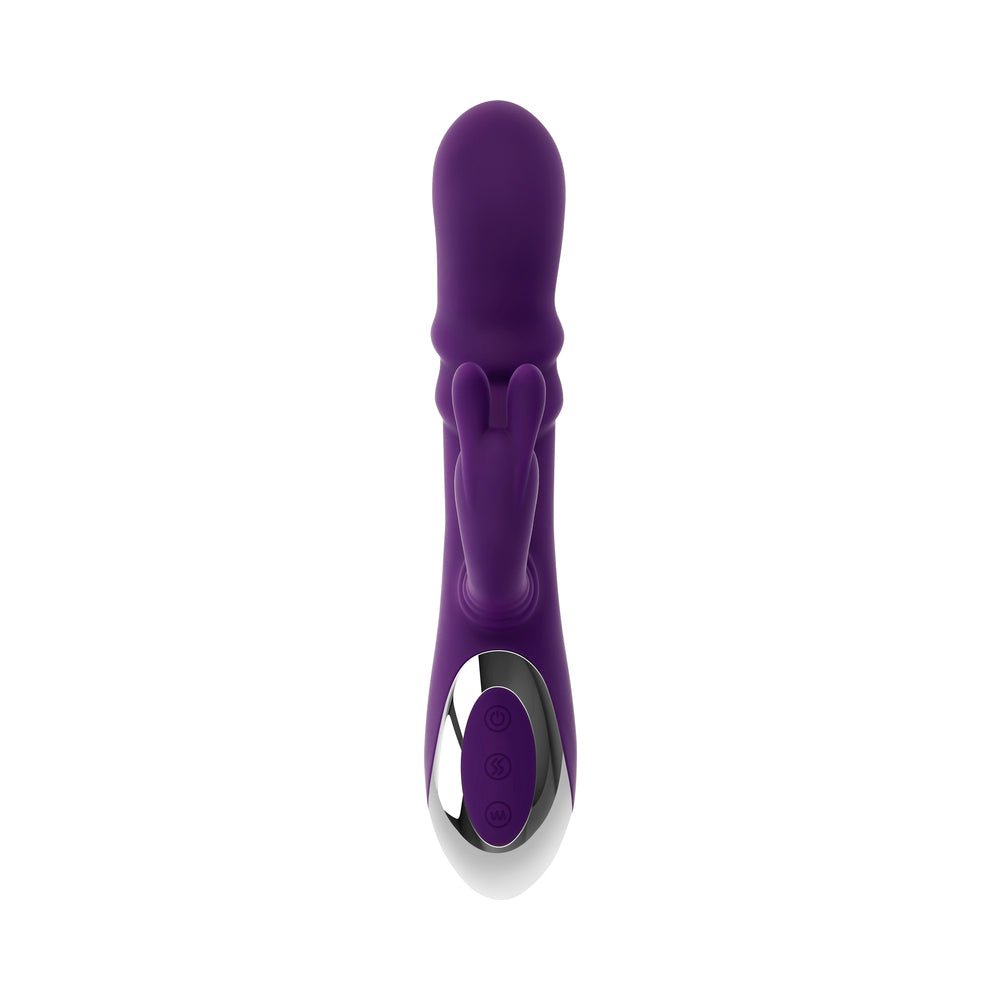 Playboy Bunny Punch Rechargeable Silicone Rabbit Vibrator Purple - Image 5