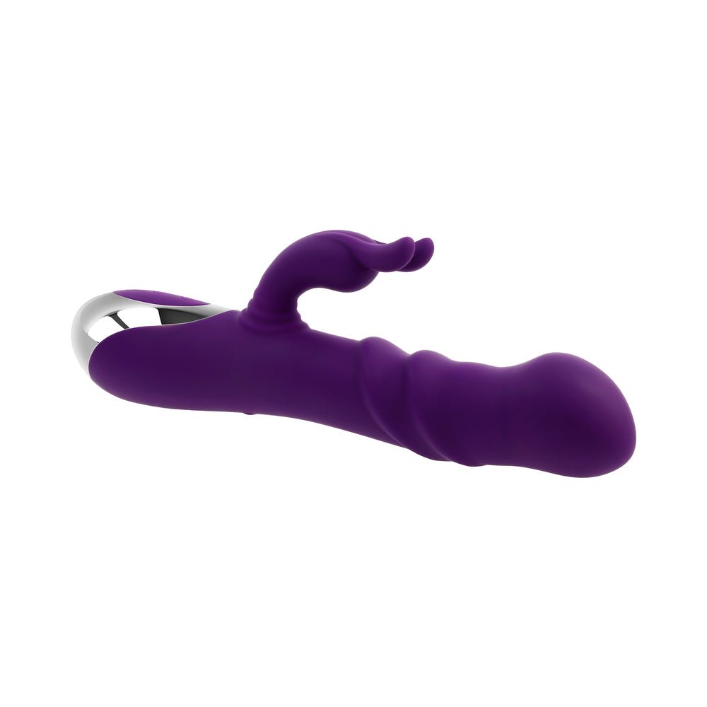 Playboy Bunny Punch Rechargeable Silicone Rabbit Vibrator Purple - Image 7