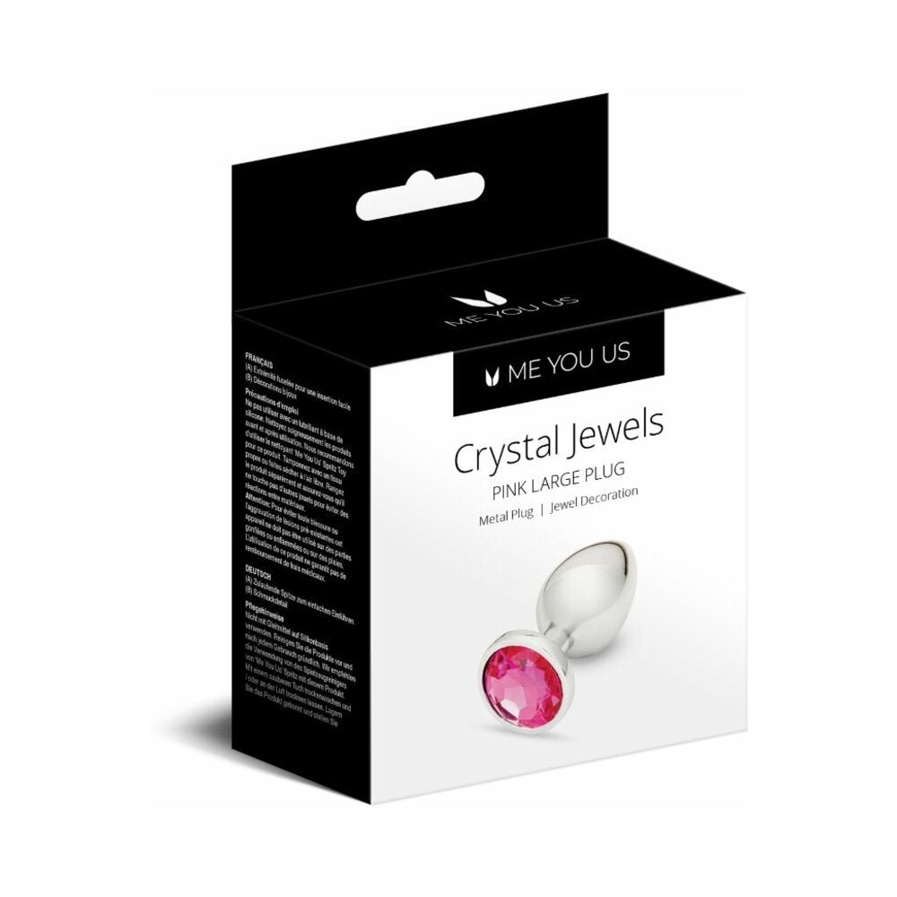 Me You Us Crystal Jewels Metal Plug Pink Large