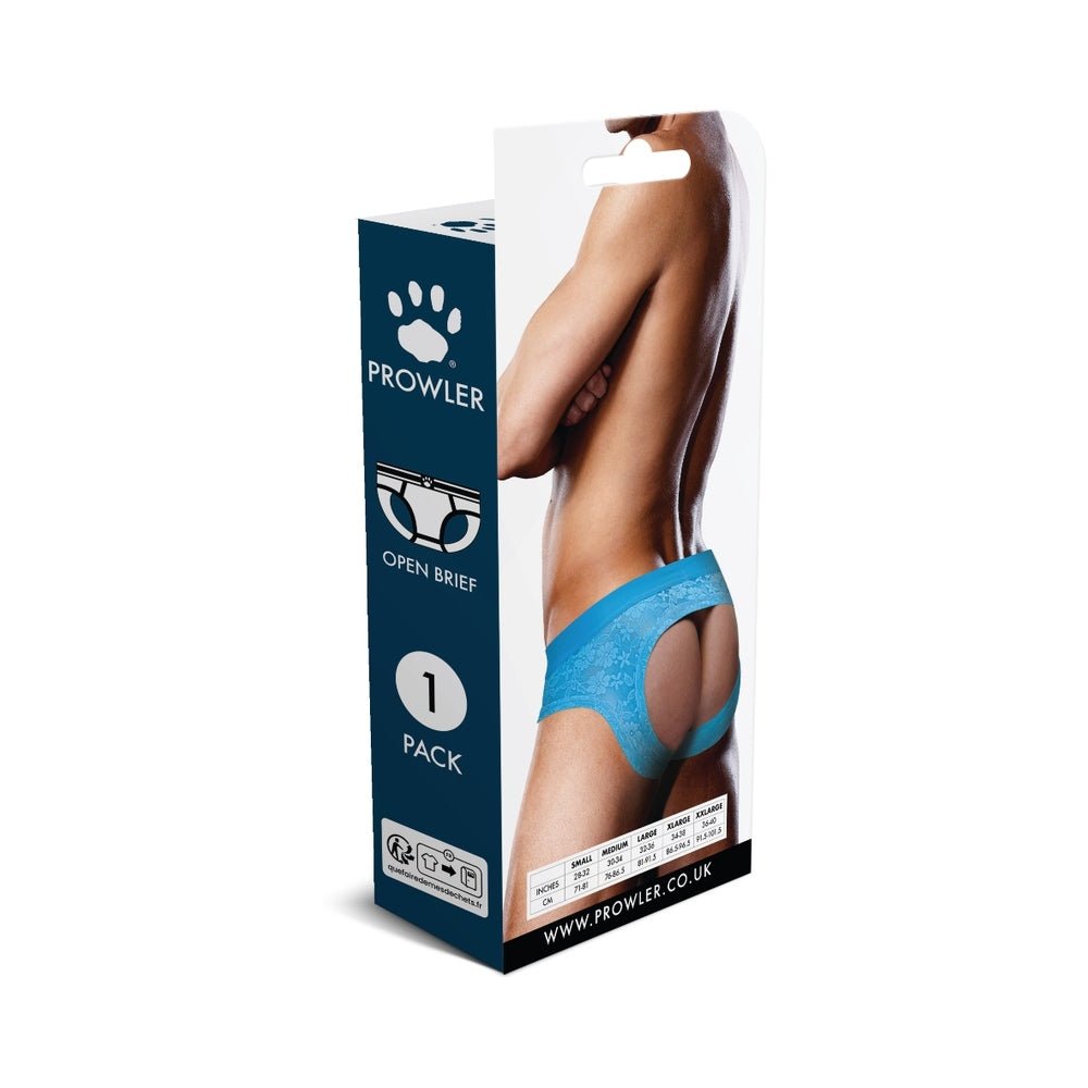 Prowler Lace Open Back Brief Neon Blue L - Image 4