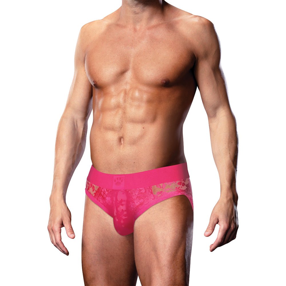 Prowler Lace Open Back Brief Pink 2XL - Image 2