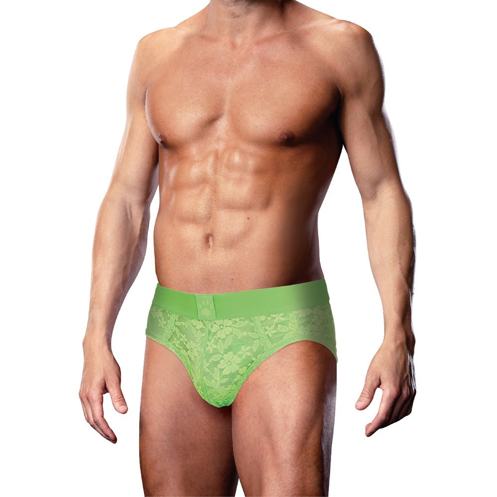 Prowler Lace Brief Neon Green XL - Image 2