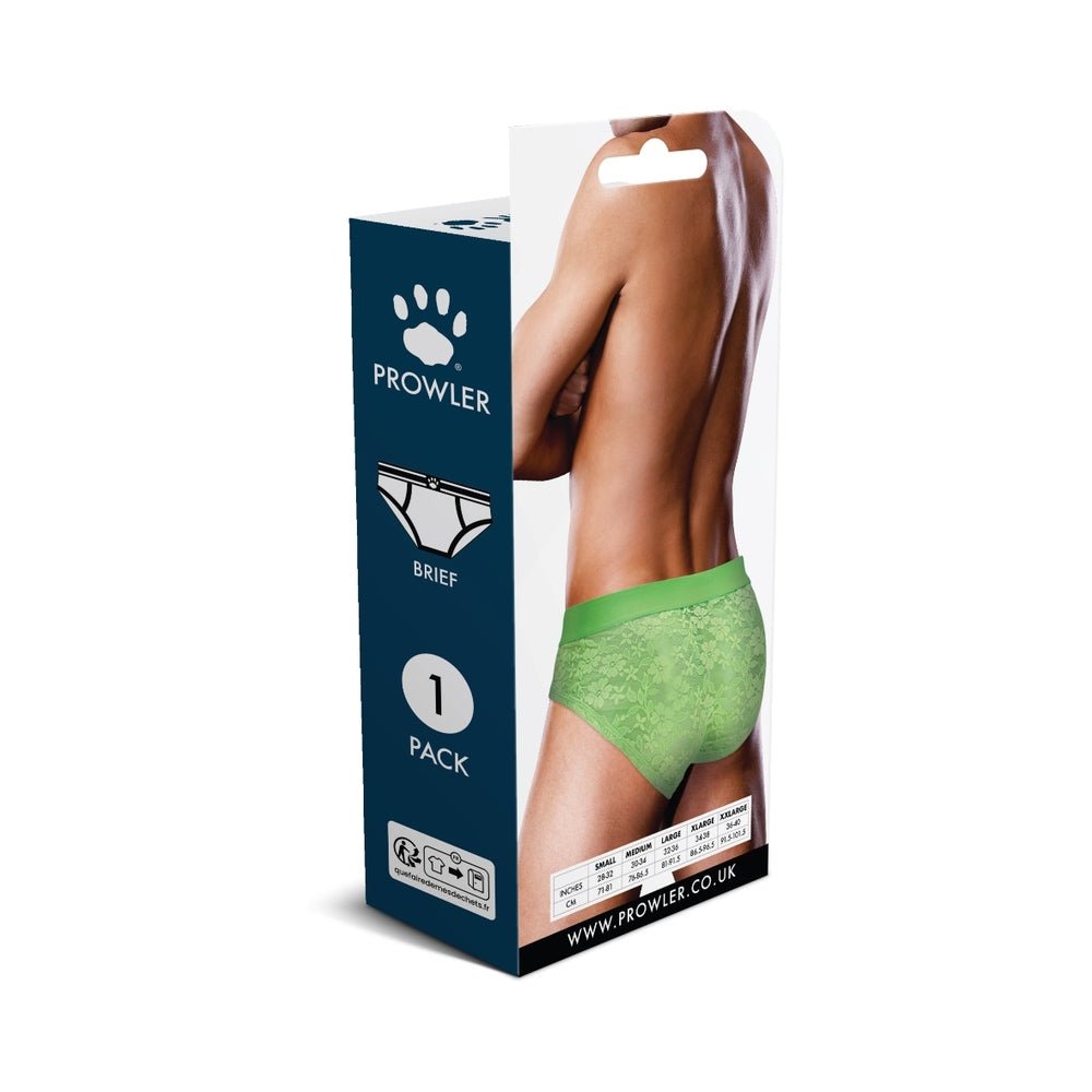 Prowler Lace Brief Neon Green XL - Image 4