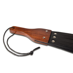 Alternative view of Prowler RED Leather and Wood Fringe Paddle
