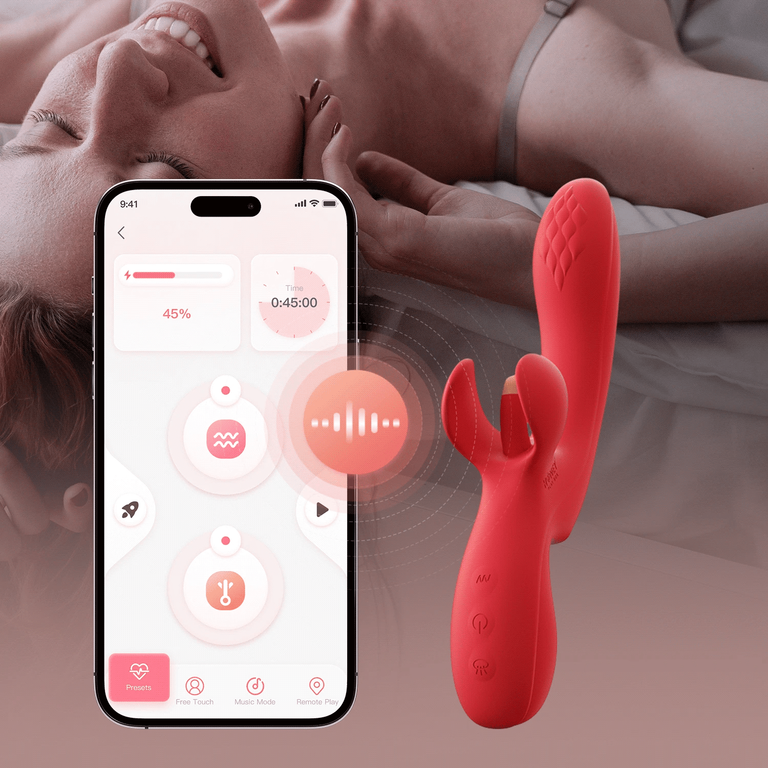 Honey Play Box Fortexa App-Controlled Kinky Finger Flapping Dual Stimulator Red - Image 7