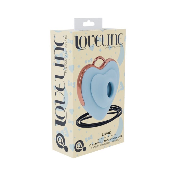 LoveLine Luvie AirTapTech Rechargeable Vibrator Waterproof Blue