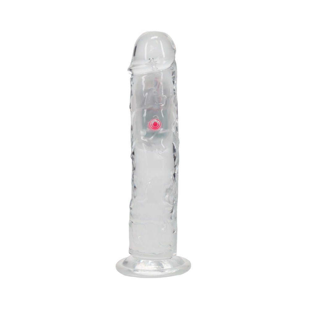 RealRock Wireless Rechargeable Remote Control LED Vibrating 8 in. Dildo Clear - Image 3