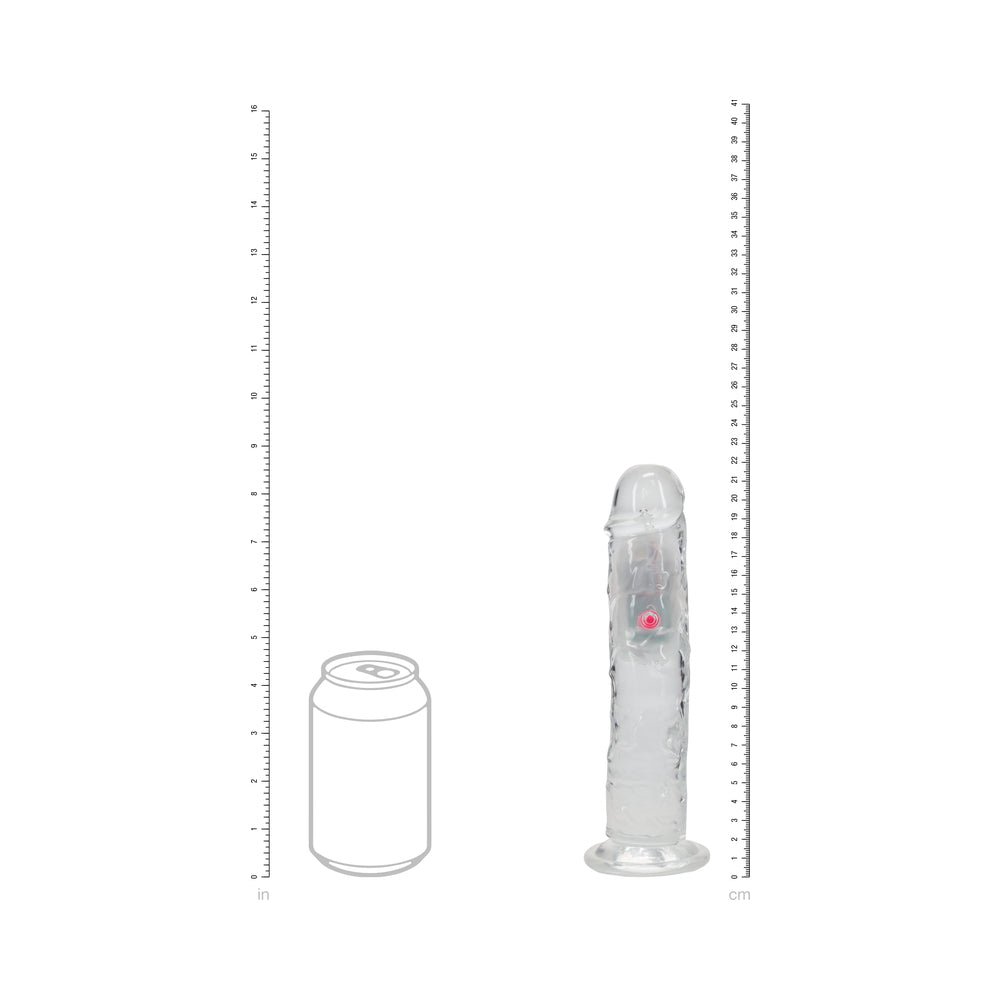 RealRock Wireless Rechargeable Remote Control LED Vibrating 8 in. Dildo Clear - Image 8