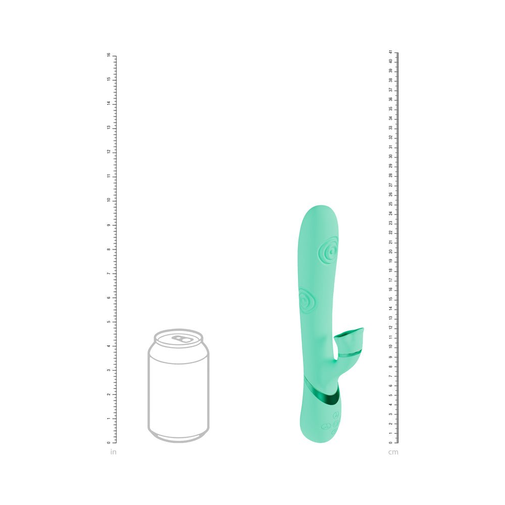 VIVE Fiore Rechargeable G-Spot Air Wave and Tapping Flared Clit Stimulator Green - Image 5