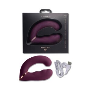 Rocks-Off Gemini Dual Stimulator Burgundy